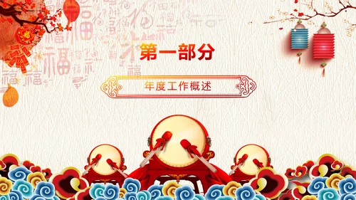 2019中国风水彩风格年会庆典颁奖盛典PPT模板
