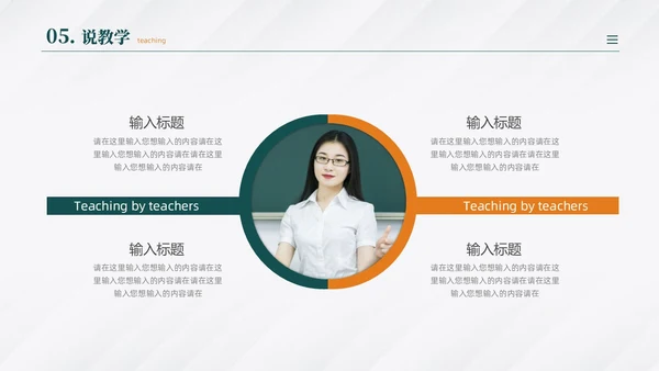 绿色商务风教师说课PPT模板