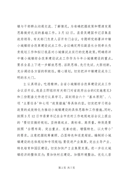 县领导小城镇汇报(3月23日).docx