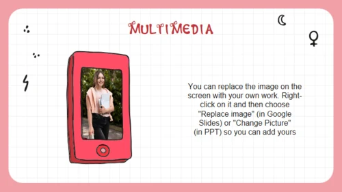 女孩力量卡通人物通用PPT模板