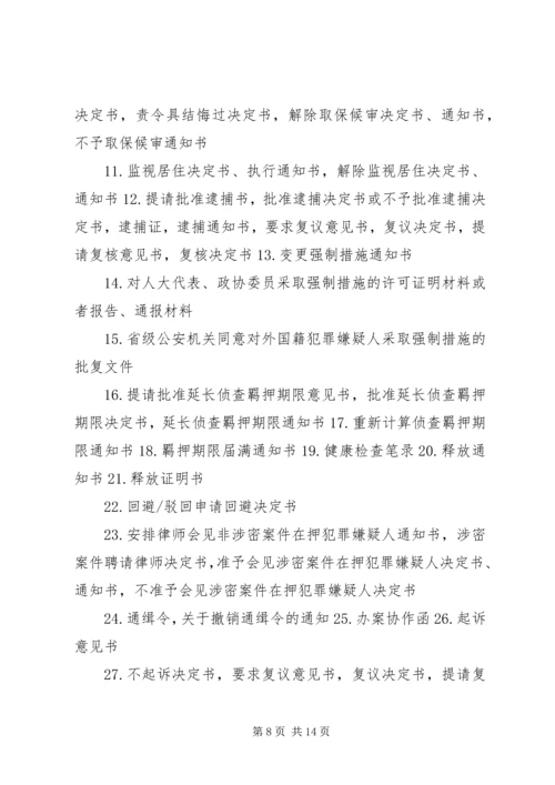 公安机关办理刑事案件卷宗材料排列顺序 (4).docx