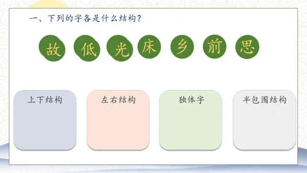 【核心素养】部编版语文一年级下册-7. 静夜思 第1课时（课件）