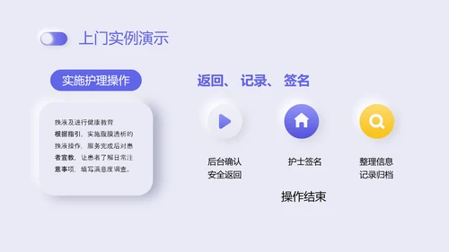 紫色新拟态商务风格互联网护理服务PPT课件