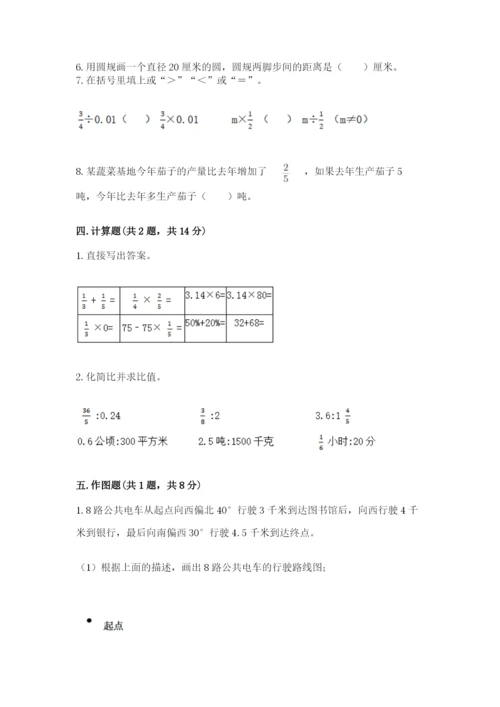 六年级数学上册期末考试卷附答案（夺分金卷）.docx