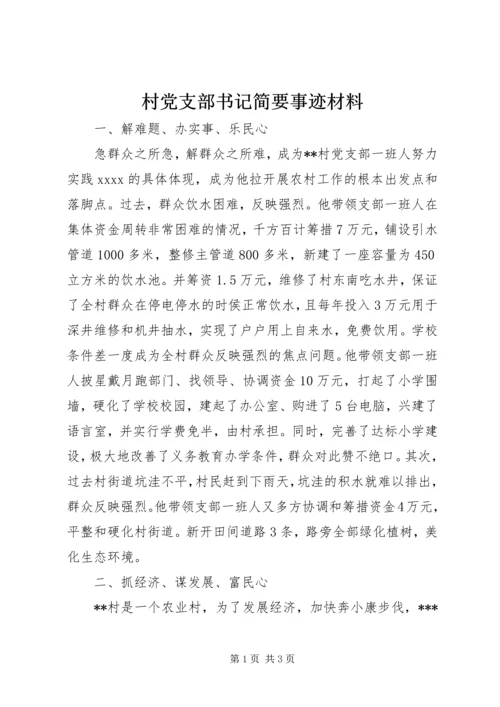 村党支部书记简要事迹材料 (3).docx