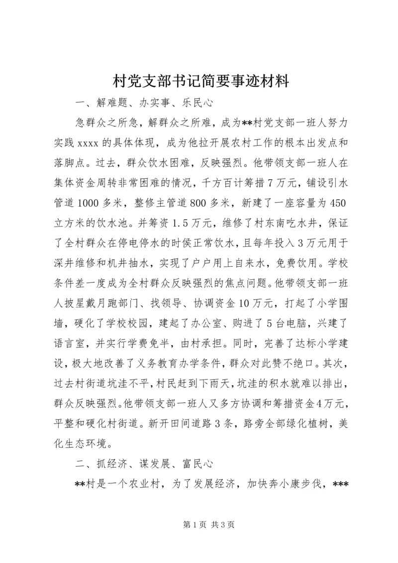 村党支部书记简要事迹材料 (3).docx