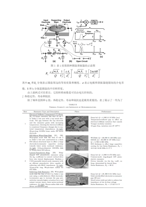 翻译mems相关论文微机械振动谐振器的规模集成极其振荡器实现.docx