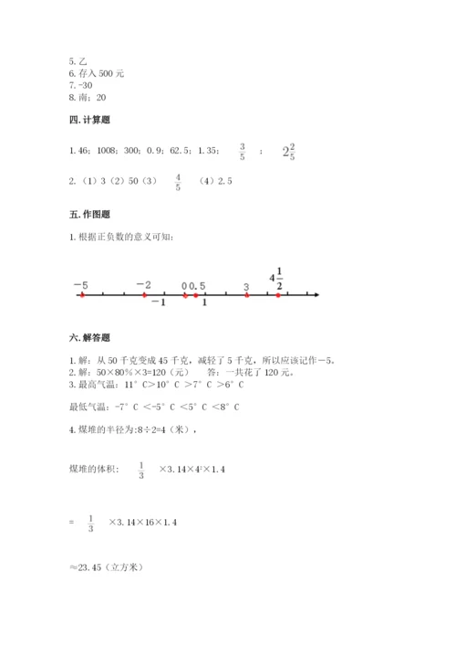 六年级下册数学期末测试卷含答案【轻巧夺冠】.docx