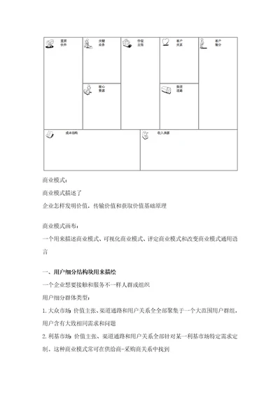 商业模式画布九宫图标准版样稿