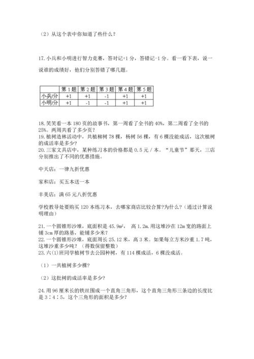 六年级小升初数学解决问题50道【考点提分】.docx