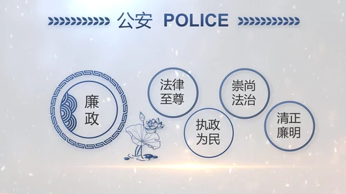 开场视频片头公安机关表彰大会PPT封含MP4