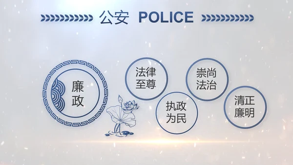 开场视频片头公安机关表彰大会PPT封含MP4