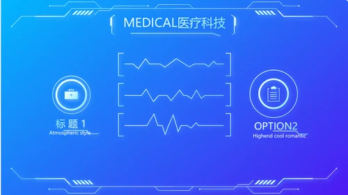 蓝色科技智慧医院医疗科技信息化建设总结PPT