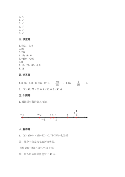 人教版六年级下册数学期末测试卷含完整答案【全优】.docx