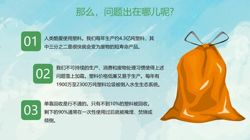 卡通环保插画世界环境日主题教育PPT模板