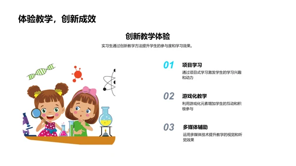 实习汇报与教改实践PPT模板