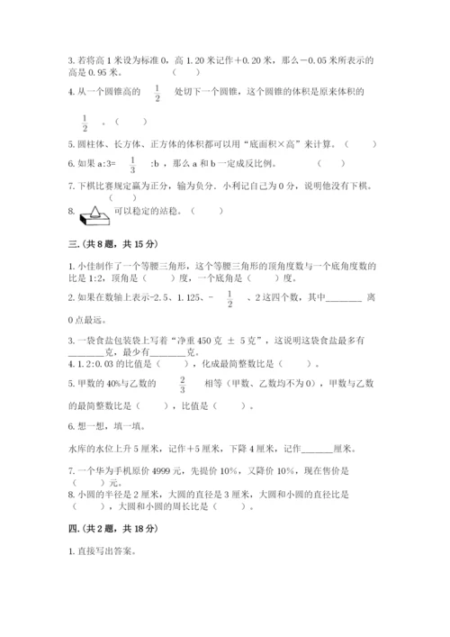 小升初数学综合练习试题带答案（达标题）.docx