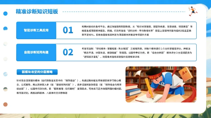 蓝色卡通风格国考冲刺PPT模板