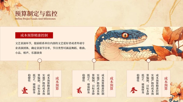橙色中国风年度工作计划PPT模板
