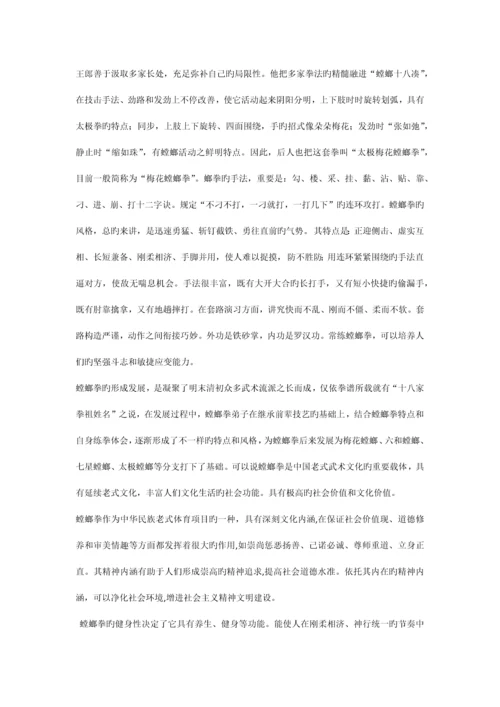 梅花螳螂拳文化产业项目计划书.docx