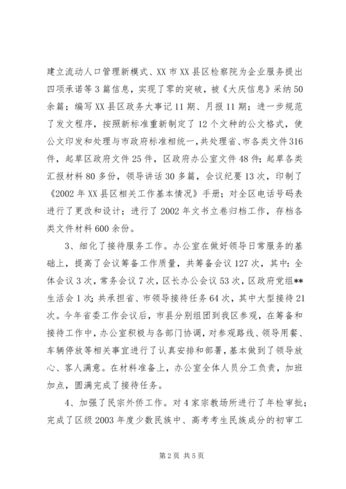 政府办工作总结及来年工作安排(1).docx