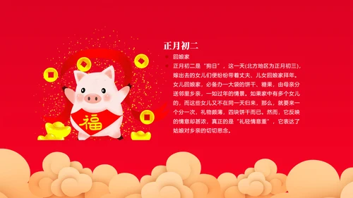 中国年春节习俗知识ppt模板