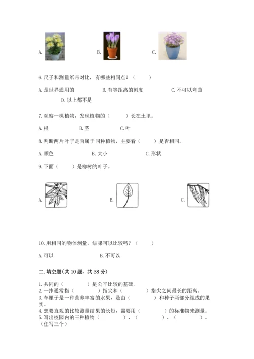 教科版一年级上册科学期末测试卷附参考答案ab卷.docx