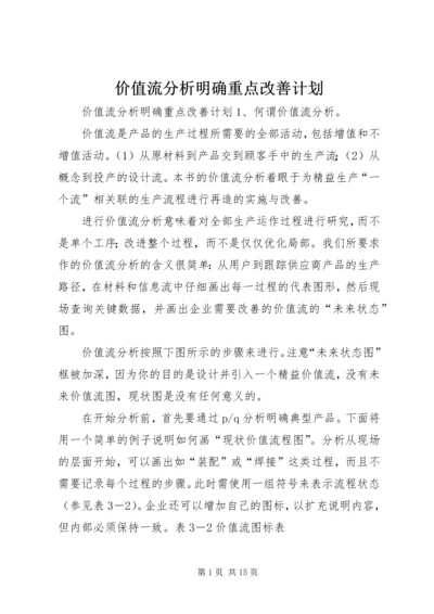 价值流分析明确重点改善计划.docx