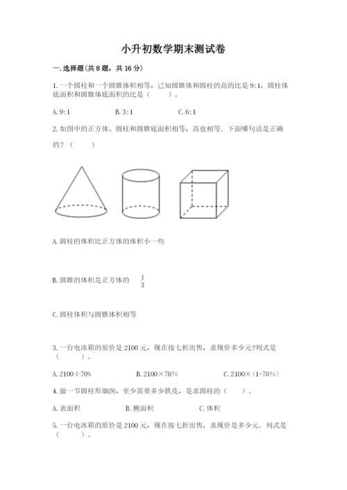 小升初数学期末测试卷【word】.docx