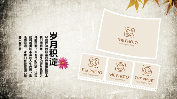怀旧风格20年同学联谊会PPT模板