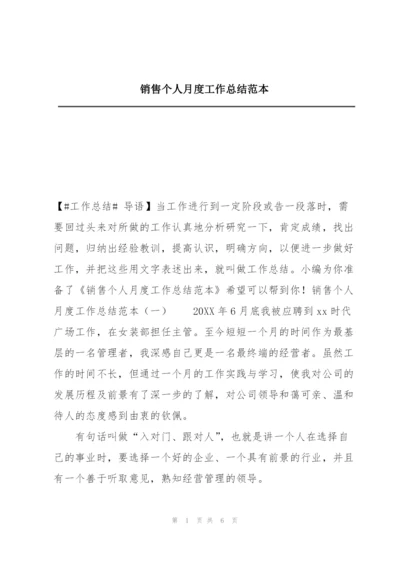 销售个人月度工作总结范本.docx
