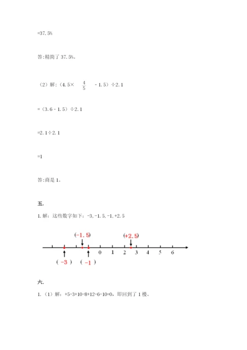 北京版数学小升初模拟试卷附参考答案（模拟题）.docx