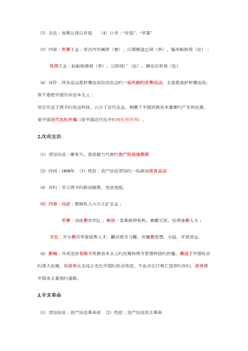 2023年中国近代史知识点总结人教版八年级.docx