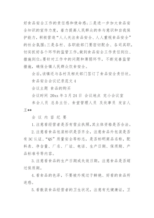 食品安全会议记录范文.docx