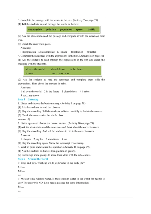 【轻松备课】外研版初中英语八年级上Module 9 Unit 1教学详案