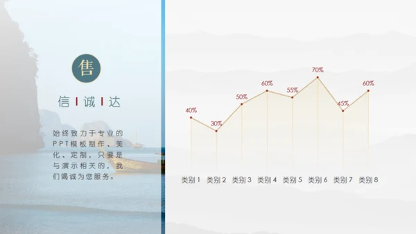 素雅中国风毛笔字书法公司简介通用PPT模板