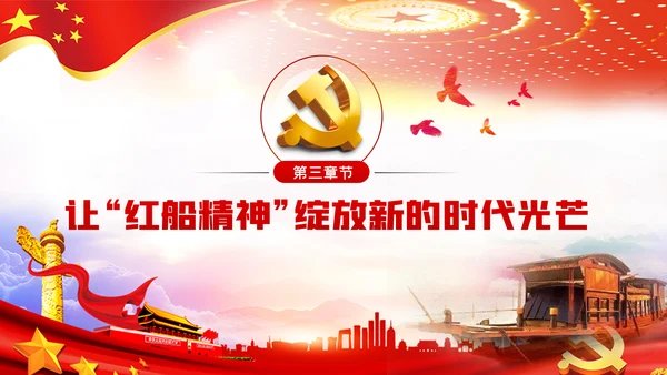 红船精神彰显百年初心历久弥坚建党100周年