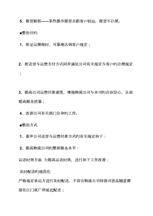 活动专题方案之物流时效整改专题方案.docx