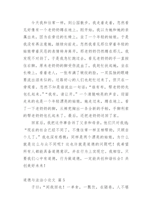 道德与法治小论文.docx