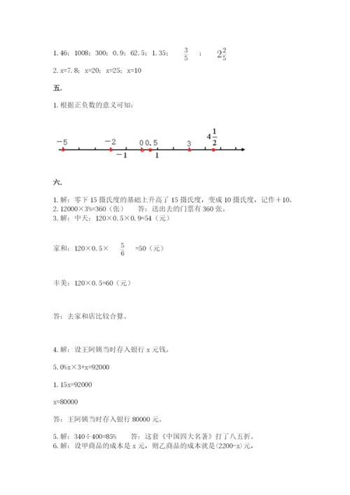 济南市外国语学校小升初数学试卷及答案（有一套）.docx