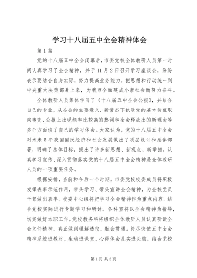 学习十八届五中全会精神体会 (2).docx