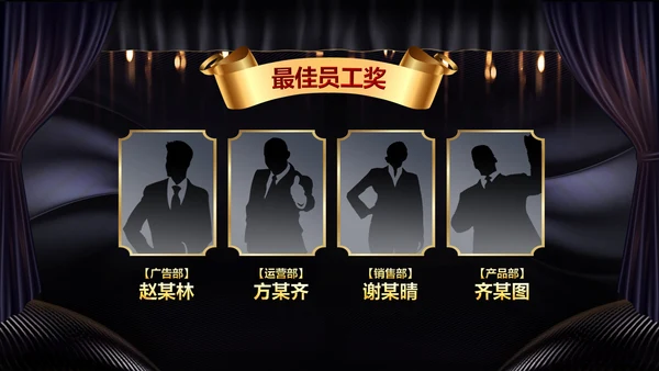 2023兔年员工颁奖典礼年会片头ppt