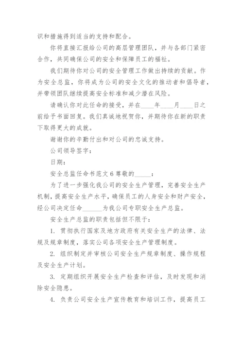安全总监任命书范文.docx
