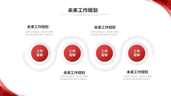 红色简约微粒体季度工作总结述职报告工作汇报ppt模板