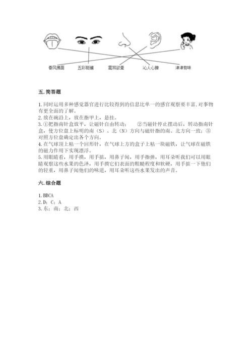 教科版小学科学二年级下册 期末测试卷及答案（典优）.docx
