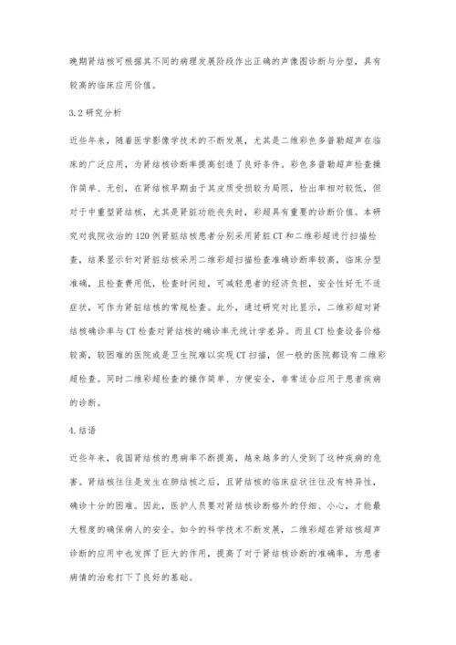 二维彩超在肾结核超声诊断的应用.docx