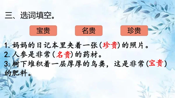 部编版语文三年级上册第六单元复习课件