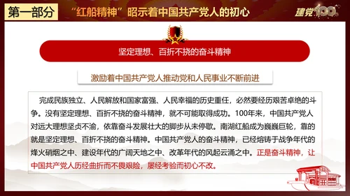 大力弘扬红船精神党史教学课件ppt模板