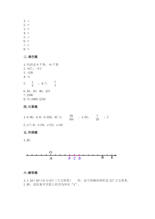 沪教版数学六年级下册期末检测试题及答案【历年真题】.docx