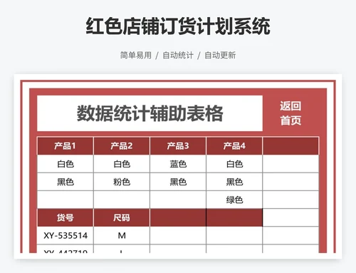 红色店铺订货计划系统